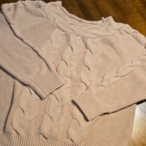Coco + Carmen Soft Cable Knit Sweater - Light Pink